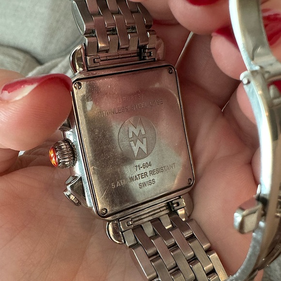 Michele Silver Deco Watch Without Diamonds - Picture 5 of 11